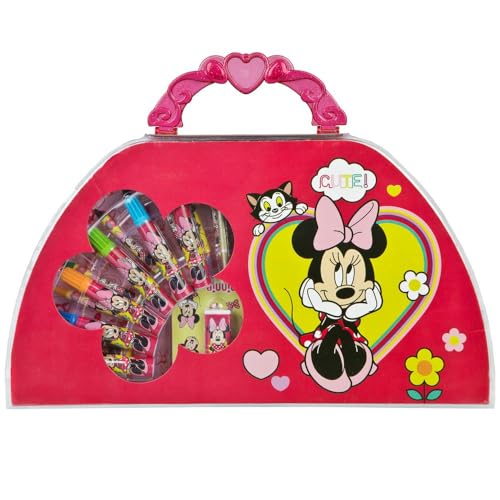 Malkoffer 51teilig | Disney Minnie Mouse Kreativ-Set Malen & Gestalten von Undercover