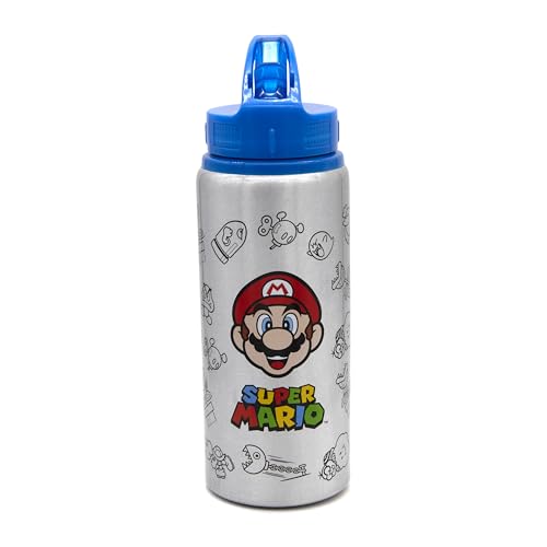 Undercover SUMA9915AM Super Mario Trinkflasche, Silber, blau von Undercover