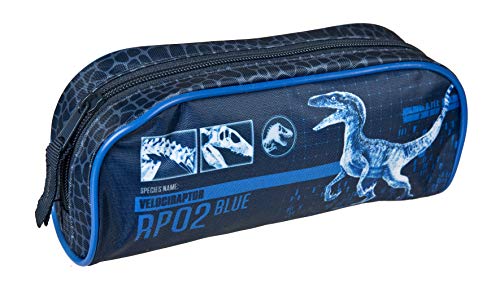 Undercover JURP0691 - Schlamperetui, Jurassic World, für Schule und Freizeit, ca. 22 x 7 x 9 cm, Blau von Undercover