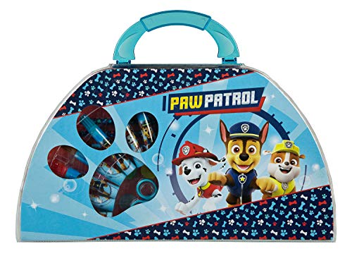 Undercover PPAT4220 Malkoffer Paw Patrol, mit Wachsmalkreiden, Fasermalern, Wasserfarben, Buntstiften und viel Zubehör, 51-teiliges Set von Undercover