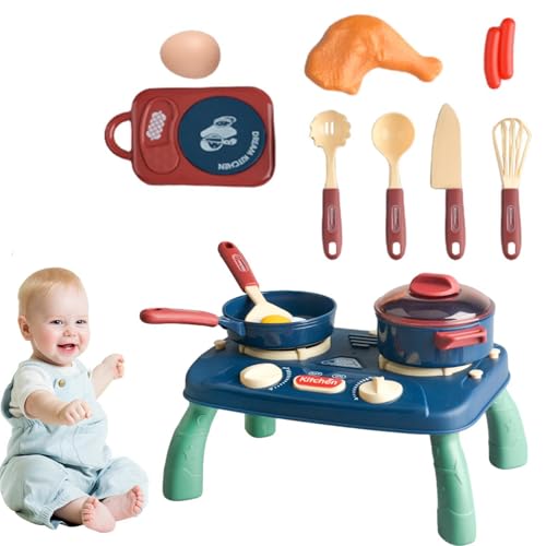 19 Pieces Kids Kitchen Playset, Cooking Toy Set Includes Various Small-Sized Kitchen Tools, with Food, Pots, Pans, and Utensils, Fun Pretend Cookware Set 9.84x6.5x3.94 Inches von Ungtyb