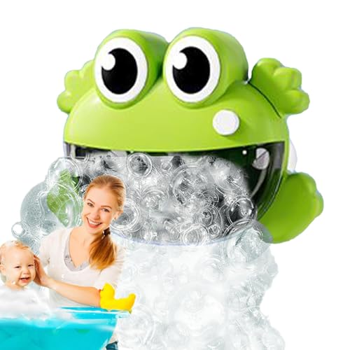 Bath Bubble Machine, Frog Crocodile Bubble Toy, Automatic Blower, Fun Music Feature, Strong Suction Cups, Bathtime Fun, and Birthdays, and Holiday,19.1x14.1x8.2cm Pink Green von Ungtyb