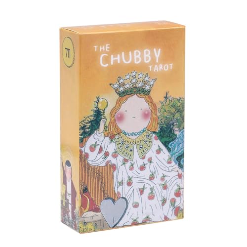 Chubby Art Design Tarotkarten-Set, Anfängerfreundliche Tarotkarten, 79-teiliges Tarotkarten-Set, molliges Tarot-Lesedeck 12 x 7 cm für Geschenk, Tarot-Lesen, Zuhause drinnen und draußen, mehrfarbig von Ungtyb