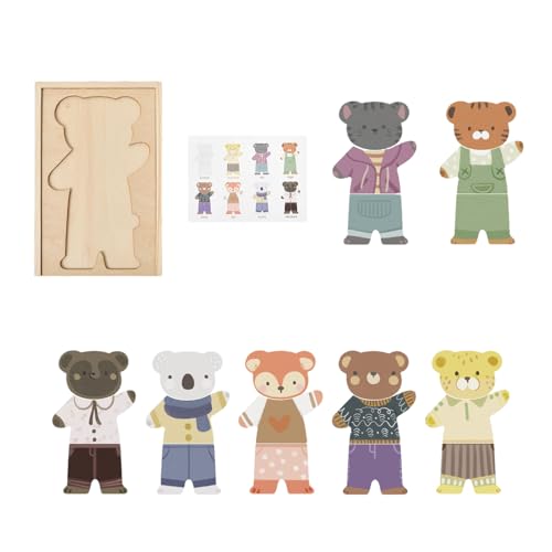 Dress -up Games Animal Design - hölzerne Bildungsbretträtsel | Interaktives Puppen -Outfit -passendes Spiel Set für Kinder Klassenzimmer Vorschule Reise Geburtstag Weihnachten Dress -up Games Animal Design - hölzerne Bildungsbretträtsel | Interaktives Puppen -Outfit -passendes Spiel Set für Kinder Klassenzimmer Vorschule Reise Geburtstag Weihnachten von Ungtyb