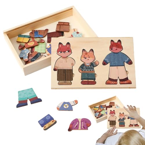 Dress -up Games Animal Design - hölzerne Bildungsbretträtsel | Interaktives Puppen -Outfit -passendes Spiel Set für Kinder Klassenzimmer Vorschule Reise Geburtstag Weihnachten Dress -up Games Animal Design - hölzerne Bildungsbretträtsel | Interaktives Puppen -Outfit -passendes Spiel Set für Kinder Klassenzimmer Vorschule Reise Geburtstag Weihnachten von Ungtyb