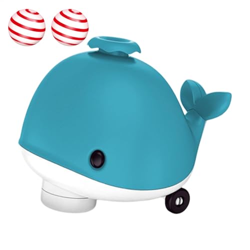 Electric Floating Ball Cat Toy, Cute Whale Floating Toy, Pet Supplies with Cooling Fan, Flexible Wheels, Music Function, Interactive Balancing Game for Pets and Kids, 5.63x4.06x4.72in von Ungtyb