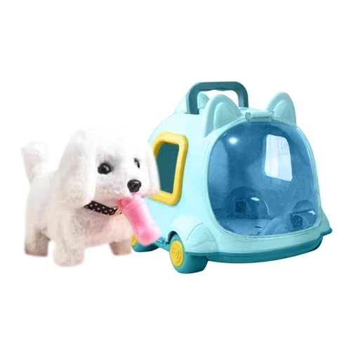 Kids Pet Care Play Set, Electric Pet Simulation Toy, Plush Animal Robot, Pretend Pet Care Kit with Feeding Bottle and Comb, Kids in Living Room or Travel (1 Set) von Ungtyb