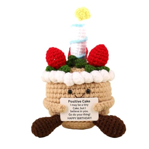 Plush Toys, Stuffed Animal, Soft Knitted Cake Plush, Comforting Crochet Dessert Plush Cake Decorations for Stress Relief, Family Friends Children, Kids, 13.5x8.5cm von Ungtyb