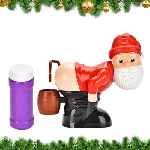Santa Bubble Blower - Bubble Machine | Automatisches Blasenspielzeug, perfekt für Kinder, Mädchen, Familienspaß, Pool, Hof, Schwimmbad, Sommerspiele, Partys, Karnevale, 15,5 cm rot Bla Santa Bubble Blower - Bubble Machine | Automatisches Blasenspielzeug, perfekt für Kinder, Mädchen, Familienspaß, Pool, Hof, Schwimmbad, Sommerspiele, Partys, Karnevale, 15,5 cm rot Bla von Ungtyb