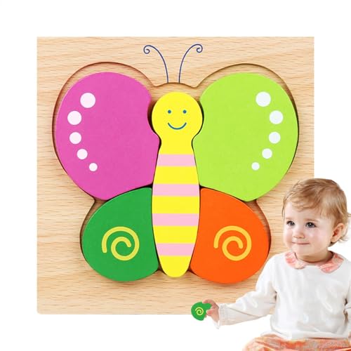 Tierpuzzle aus Holz, Pädagogisches Puzzle für Kinder, Kleinkind-Holzpuzzle, Vorschulspielzeug, Tier-Lernpuzzle, niedliche Holzpuzzles für Kinder, Holzpuzzle für 4-6 Jahre von Ungtyb