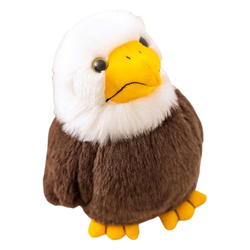 Ungtyb Bald Eagle Plush Toy, Soft Stuffed Animal, Realistic Wild Bird Doll, Collectible , Portable Cute Companion For Bedroom, Living Room, Study, 6.69 Inches Brown White von Ungtyb