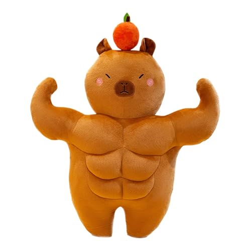 Ungtyb Capybara Plush Toy, Funny Muscle Stuffed Animal, Soft Abs Hugging Doll, Cuddly Squishy Plush, Adults and Kids, Great Gift for Boys, Girls, Cozy Companion for Relaxation von Ungtyb