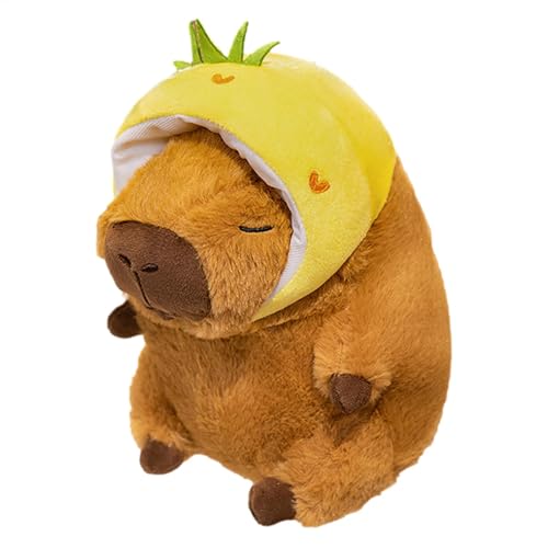 Ungtyb Capybara Stofftier, Capybara Plüsch | Kuscheltier-Simulation Wasserschwein-Spielzeug,Weiches und bequemes Plüschpuppenkissen, braunes Stofftier für Kinder und Erwachsene von Ungtyb