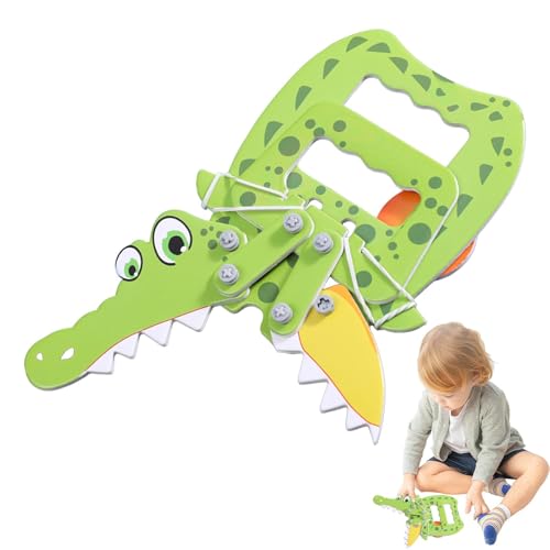 Ungtyb Crocodile Toys, Animal Model Toy, Mechanical Crocodile, Interactive Alligator Game, Fun Educational Toy, 1 Piece, for School, Preschool, Classroom, Kids 30x12.5x1.5cm Green von Ungtyb