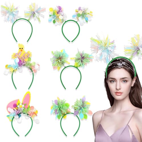 Ungtyb Easter Headband Set, Bunny Ears Hair Hoop, Fun Photo Booth Props, Made with Lightweight Materials for Spring Party, Festival, Wedding and Holiday Celebration Accessories, 1 Piece von Ungtyb