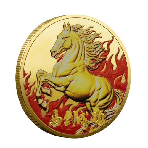 Ungtyb Gedenkmünze - Chinesisches Jahr des Pferdesouvenirs | Reisefreundliches Glück Charme für Familie, Freunde, Frauen, Teenager, Männer, Mädchen, Tochter, Ehemann Ungtyb Gedenkmünze - Chinesisches Jahr des Pferdesouvenirs | Reisefreundliches Glück Charme für Familie, Freunde, Frauen, Teenager, Männer, Mädchen, Tochter, Ehemann von Ungtyb