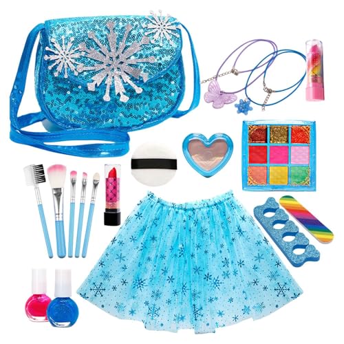 Ungtyb Girls Makeup Set, Washable Makeup Set, Toy Makeup for Girls, Extensive Makeup Set, Kids Washable Makeup Girl Toys, Pretend Makeup Toys, 18-Piece Real Cosmetic Makeup Set For Kids von Ungtyb