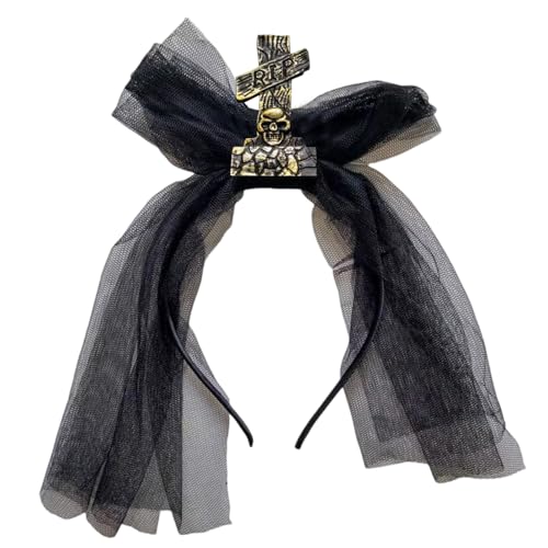 Ungtyb Halloween Stirnbänder Für Frauen - Vintage Grabstein Haarreif Mit Schleier Für Cosplay - Gruselige Kostümzubehör Für Karneval Maskenbälle Bühnenauftritte Ungtyb Halloween Stirnbänder Für Frauen - Vintage Grabstein Haarreif Mit Schleier Für Cosplay - Gruselige Kostümzubehör Für Karneval Maskenbälle Bühnenauftritte von Ungtyb