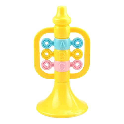 Ungtyb Handheld Trumpet Toy, Cartoon Musical Trumpet, Smooth Edges Design, Educational Sound Toy, Ideal for Dancing, Karaoke, Parties, Home, School Activities, 2.76x5.51in von Ungtyb