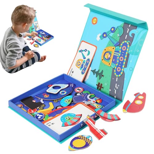 Ungtyb Magnetisches Puzzle-Spielzeug, magnetisches Puzzle – Sensorisches magnetisches Puzzlespiel für unterwegs, sensorisches Reisespielzeug für Spaß, immersives Puzzle, exquisite Tafel für von Ungtyb