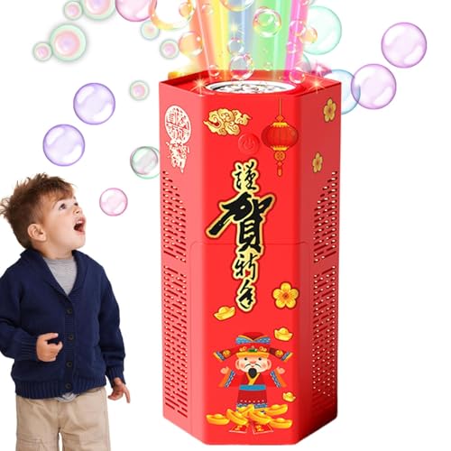 Ungtyb New Year Bubble Blower, Kids Bubble Machine, Exciting Vibrant Fun, Fun Bubbles Maker, Best Automatic Device for Childrens with Colorful Lights and Sound, 4.13x4.13x7.87 in von Ungtyb