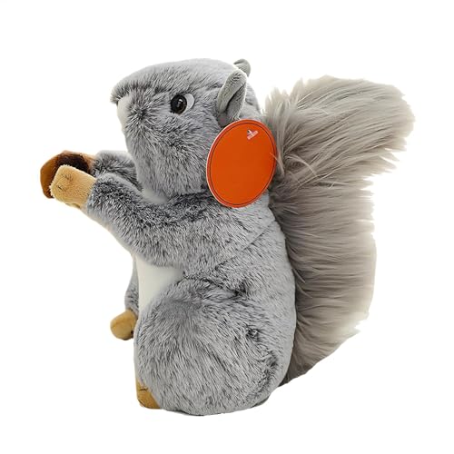 Ungtyb Plush Squirrel, Huggable Big Tail Squirrel Toy, Soft Stuffed Animal Plushiess, Cuddly Creature for Kids, Cute Furry Gift for Boys, Girls, and Babies, 9.84x3.94x9.84 Inch von Ungtyb