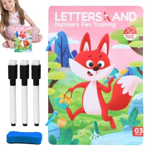 Ungtyb Stiftkontrolle Trainingskarten,Wiederverwendbares Lernspiel Zur Stiftführung | Schreiben Lernbuch Interaktiver Spielspaß Kompetenzentwicklung Für Kinder Vorschulkinder Ungtyb Stiftkontrolle Trainingskarten,Wiederverwendbares Lernspiel Zur Stiftführung | Schreiben Lernbuch Interaktiver Spielspaß Kompetenzentwicklung Für Kinder Vorschulkinder von Ungtyb