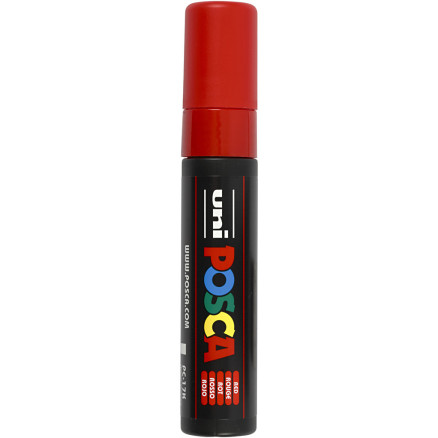 Posca Marker , Nr. PC-17K, Strichstärke 15 mm, extrabreit, Rot, 1 Stk Posca Marker , Nr. PC-17K, Strichstärke 15 mm, extrabreit, Rot, 1 Stk von Uni-Posca