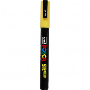 Uni Posca Marker, Strichstärke: 0,9-1,3mm, PC-3M, 1 Stk, Gelb von Uni-Posca
