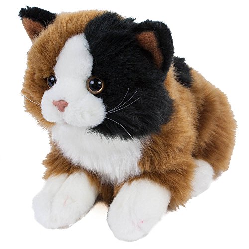 Plüschtier Katze Alma, 30 cm, Kuscheltier liegend, Plüsch braun/weiß/schwarz von Uni-Toys