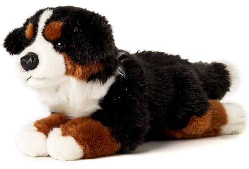 Uni-Toys - Berner Sennenhund, liegend - 38 cm (Länge) - Plüsch-Hund, Haustier - Plüschtier, Kuscheltier, Schwarz-braun-weiß von Uni-Toys