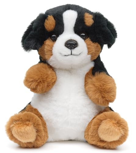 Uni-Toys - Berner Sennenhund, sitzend - 17 cm (Höhe) - Plüsch-Hund - Plüschtier, Kuscheltier von Uni-Toys