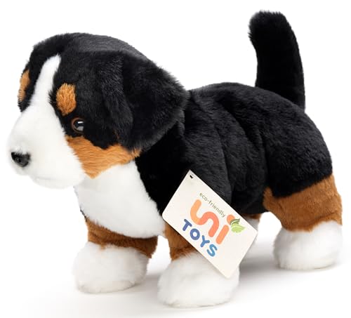 Uni-Toys - Berner Sennenhund, stehend - Ohne Leine - 29 cm (Länge) - Plüsch-Hund - Plüschtier, Kuscheltier von Uni-Toys