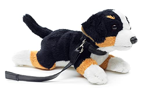 Uni-Toys - Berner Sennenhund Plushie (mit Leine) - 21 cm (Länge) - Plüsch-Hund, Haustier - Plüschtier, Kuscheltier von Uni-Toys