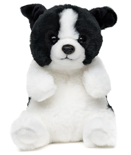 Uni-Toys - Border Collie, sitzend - 17 cm (Höhe) - Plüsch-Hund - Plüschtier, Kuscheltier von Uni-Toys