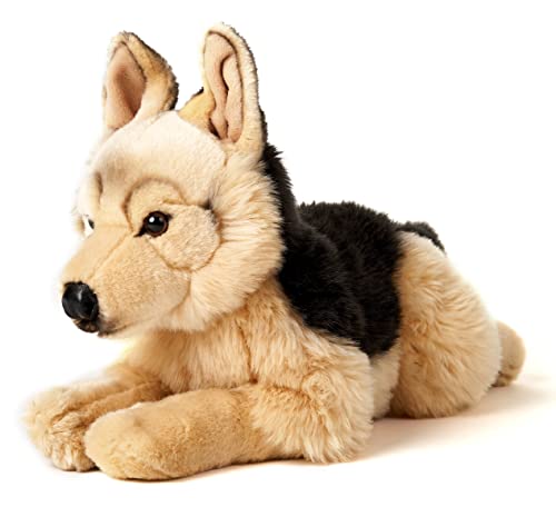 Uni-Toys - Deutscher Schäferhund, liegend - 45 cm (Länge) - Plüsch-Hund, Haustier - Plüschtier, Kuscheltier von Uni-Toys