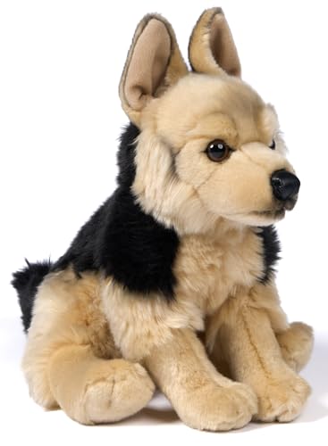 Uni-Toys - Deutscher Schäferhund, sitzend - 27 cm (Höhe) - Plüsch-Hund - Plüschtier, Kuscheltier von Uni-Toys