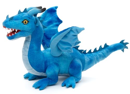 Uni-Toys - Drache blau - 40 cm (Länge) - Plüsch-Fabeltier - Plüschtier, Kuscheltier von Uni-Toys