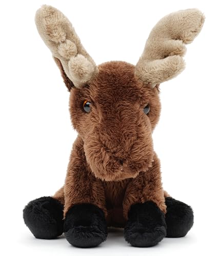 Uni-Toys - Elch Plushie, sitzend - 17 cm (Höhe) - Plüsch-Hirsch - Plüschtier, Kuscheltier von Uni-Toys