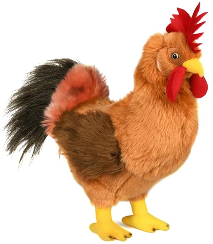 Uni-Toys - Hahn braun - 34 cm (Höhe) - Plüsch-Huhn, Gockel, Vogel - Plüschtier, Kuscheltier von Uni-Toys