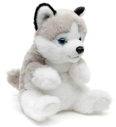 Uni-Toys - Husky, sitzend - Kawaii-Stil - 17 cm (Höhe) - Plüsch-Hund - Plüschtier, Kuscheltier von Uni-Toys