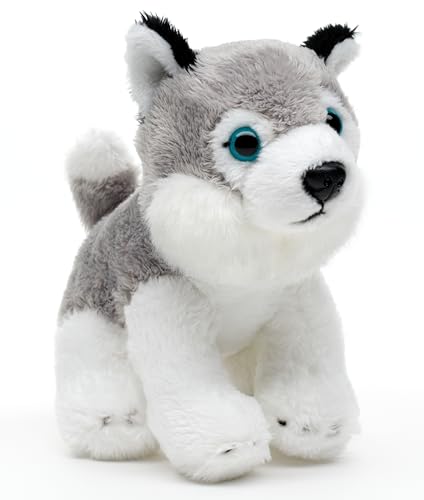 Uni-Toys - Husky Plushie, sitzend - 13 cm (Länge) - Plüsch-Hund - Plüschtier, Kuscheltier von Uni-Toys