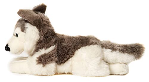 Uni-Toys - Husky grau, liegend - 40 cm (Länge) - Plüsch-Hund - Plüschtier, Kuscheltier von Uni-Toys