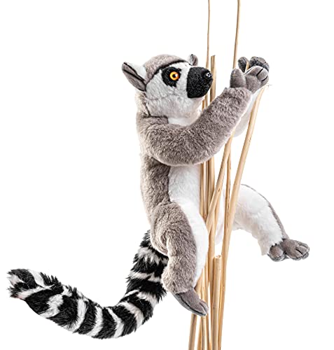 Uni-Toys - Katta-Lemur mit Klettverschluss an den Händen - 21 cm (Höhe) - Plüsch-AFFE - Plüschtier, Kuscheltier von Uni-Toys
