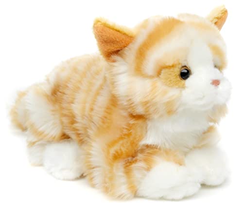 Uni-Toys - Katze braun-getigert, liegend - 20 cm (Länge) - Plüsch-Kätzchen - Plüschtier, Kuscheltier von Uni-Toys