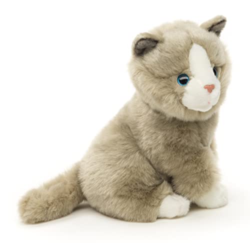 Uni-Toys - Katze grau, sitzend - 21 cm (Höhe) - Plüsch-Kätzchen - Plüschtier, Kuscheltier von Uni-Toys