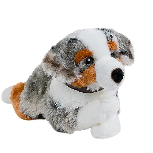 Uni-Toys Kuscheltier Hund Australian Shepherd Blue Merle 40 cm liegend von Uni-Toys