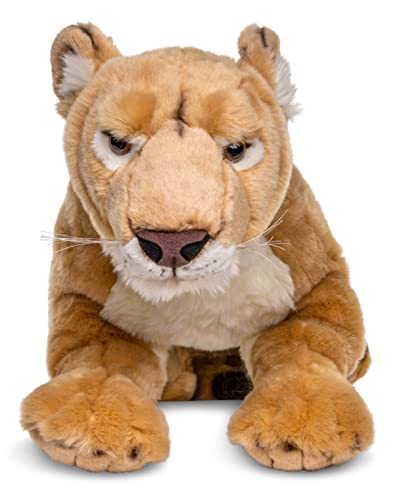 Uni-Toys - Löwin, liegend - 78 cm (Länge) - Plüsch-Wildtier, Löwe - Plüschtier, Kuscheltier von Uni-Toys