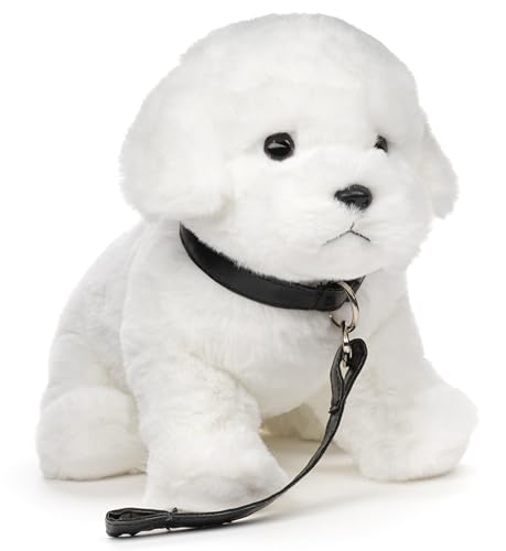 Uni-Toys - Malteser (mit Leine) - 26 cm (Länge) - Plüsch-Hund - Plüschtier, Kuscheltier von Uni-Toys