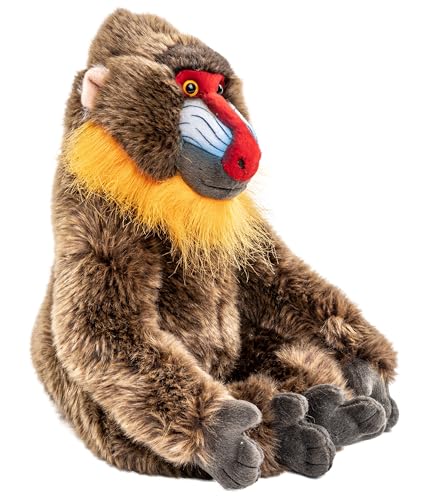 Uni-Toys - Mandrill mit Klettverschluss an den Händen - 29 cm (Höhe) - Plüsch-Affe - Plüschtier, Kuscheltier von Uni-Toys